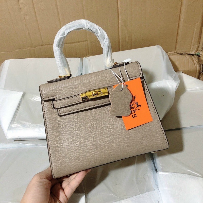 Túi quai xách da sần size 21 dáng cao