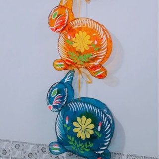 [Con thỏ 40cm] Lồng đèn Trung thu truyền thống hình con thỏ - Lồng đèn tre thủ công truyền thống bằng giấy kiếng