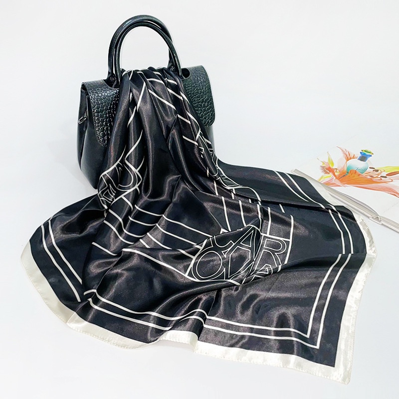Khăn Choàng Satin (73-85 #) H-90CM (35.4x35.4inch) Khăn Choàng Hijab Hình Vuông Bán Sỉ Link WJ1016-H