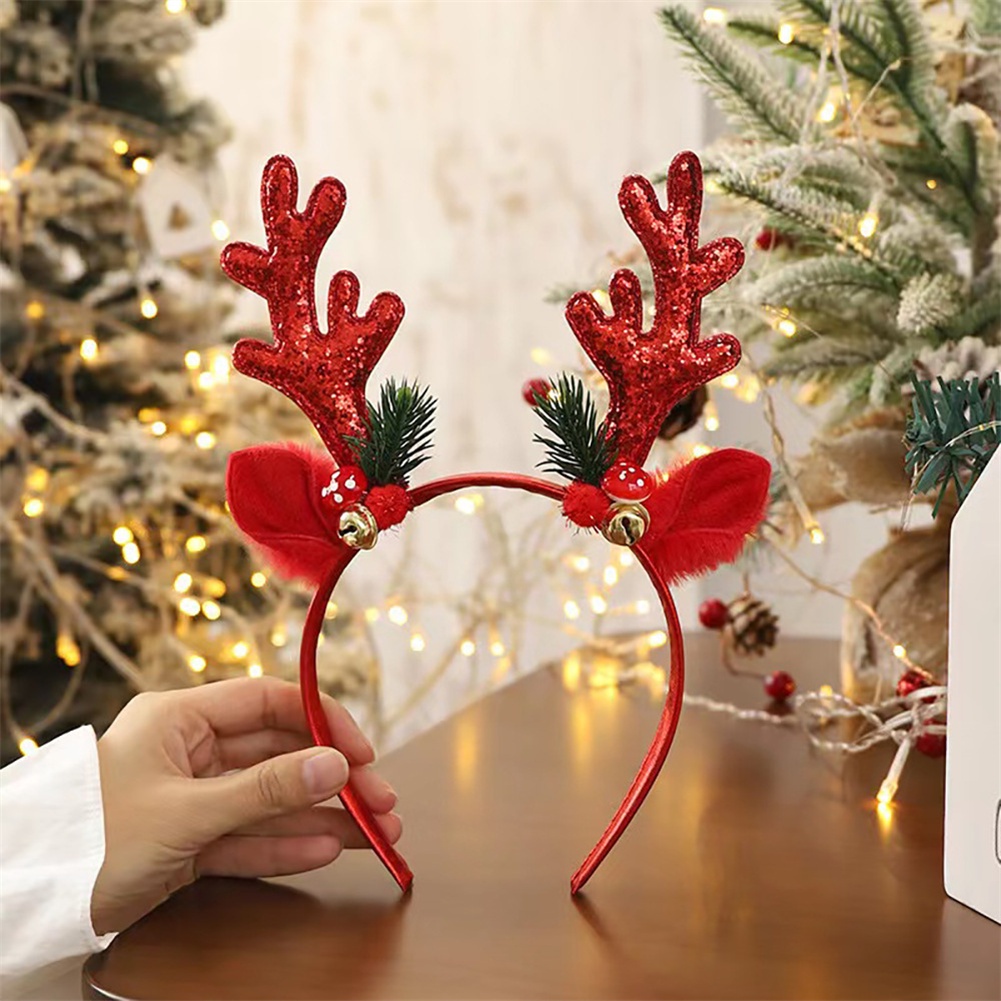【Ready Stock】 Giáng Sinh Mũ Trùm Đầu Santa Cây Nai Sừng Tấm Băng Đô Quấn Tóc Trang Trí Giáng Sinh 2022 Mũ Năm Mới Xmas Đảng