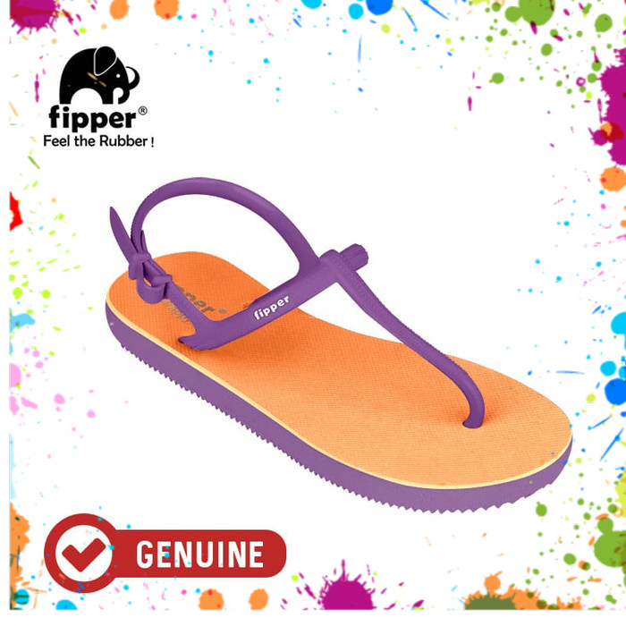 Strappy Fipper / Women 's Flip Flops / Peach Purple