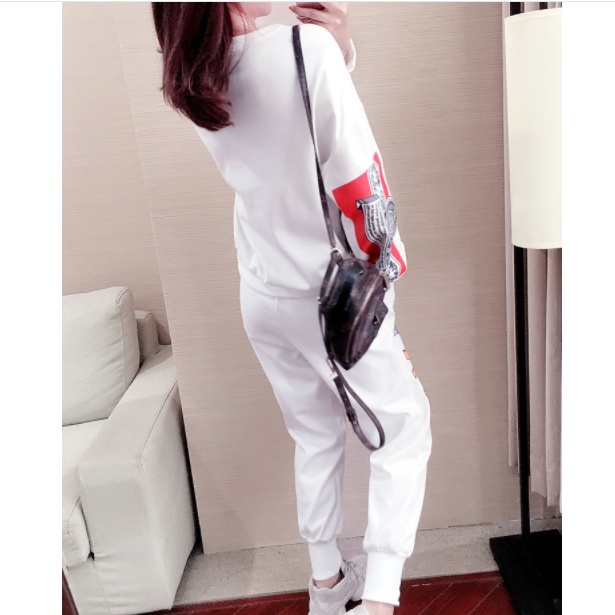 Bộ nỉ nữ dày mặc cực ấm, Bộ đồ nỉ Thu Đông Nam cao cấp, bộ quần áo nỉ thể thao nữ Phối Quần Bo gấu phong cách thể thao