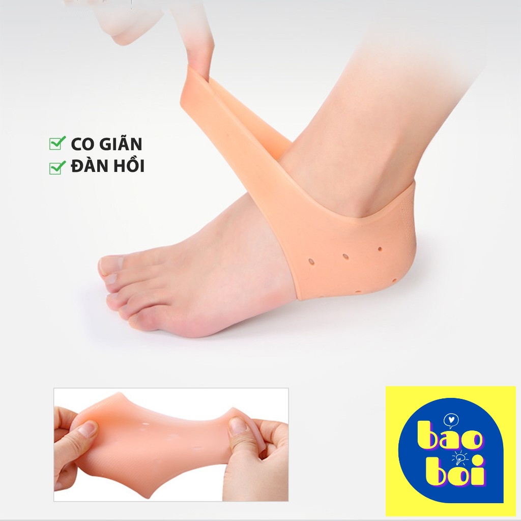 Vớ Silicone Bảo Vệ Chân, Bọc Gót Chân, Chống Nứt Nẻ, Dưỡng Ẩm Bàn Chân