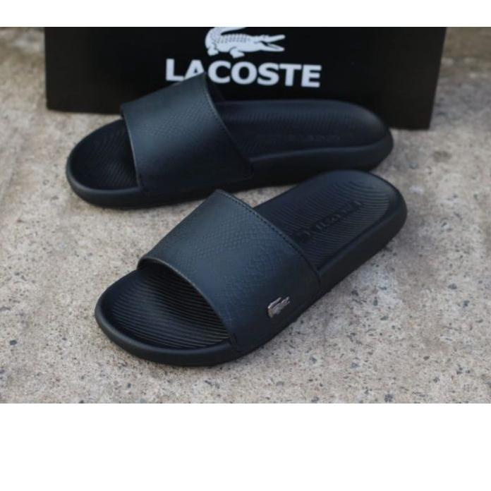 LACOSTE (Hàng Mới) Sandal nam nữ chính hãng màu đen Xx