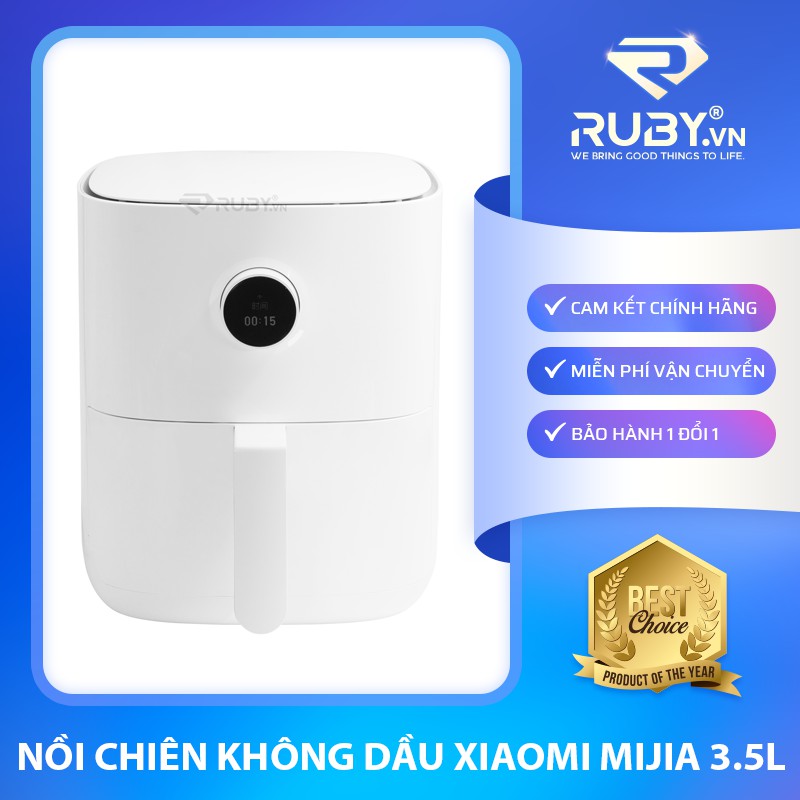 ✅ Nồi chiên không dầu thông minh Xiaomi Mijia dung tích 3.5L, màn hình OLED cảm ứng, điều khiển qua app điện thoại