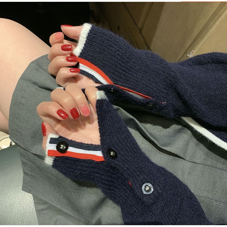 Áo Khoác Cardigan Dệt Kim Kẻ Sọc Phong Cách Hàn Quốc Cho Nữ | BigBuy360 - bigbuy360.vn