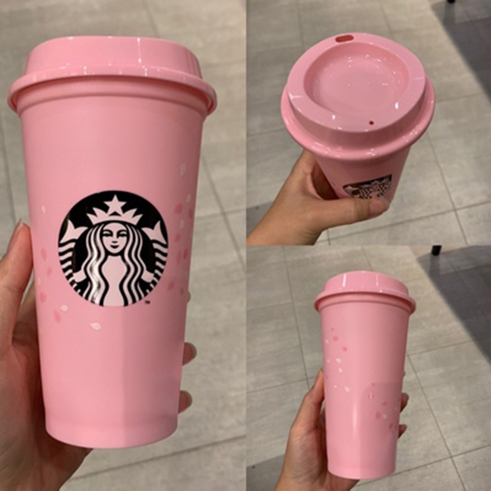 Cốc nước Starbucks hình hoa anh đào có thể tái sử dụng dung tích 500ml