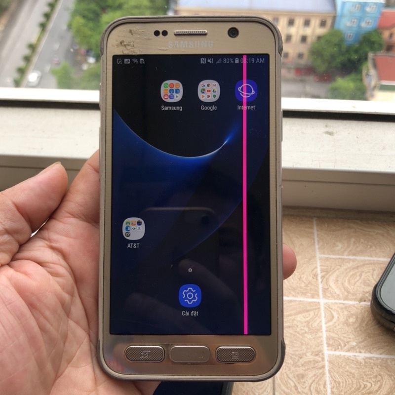 điện thoại Samsung S7 active Mỹ snap 820 ram 4Gb rom 32Gb-màn lỗi như hình