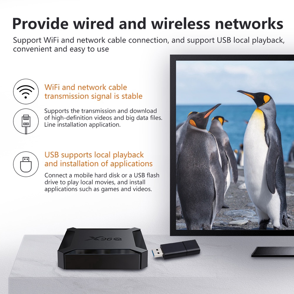 Đầu TV Box X96Q Android 10.0 Allwinner H313 Quad Core 4K 2.4G Wifi Netflix Android 10 KèM Phụ KiệN