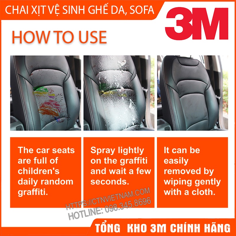 Chai Xịt Vệ Sinh Sofa, Vệ Sinh Ghế Da, Ghế Nỉ Tại Nhà 3M Scotchgard Spot Remover