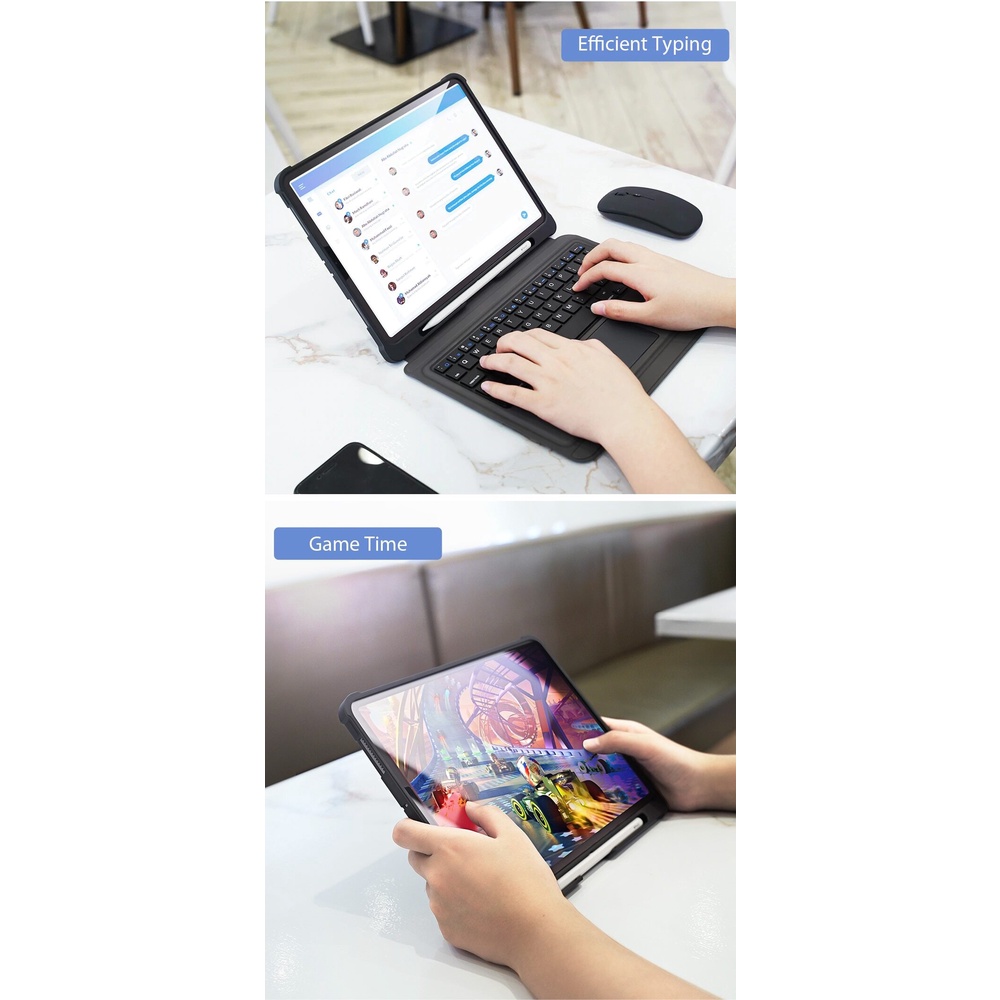 Bao Da Máy Tính Bảng Kèm Bàn Phím Bluetooth Không Dây Có Đèn LED Nền Cho IPad Pro 11 12.9 Air3 10.5 8th 9th 10.2 9.7 Air5 Air4 10th Gen 10.9 Inch 2020 2022