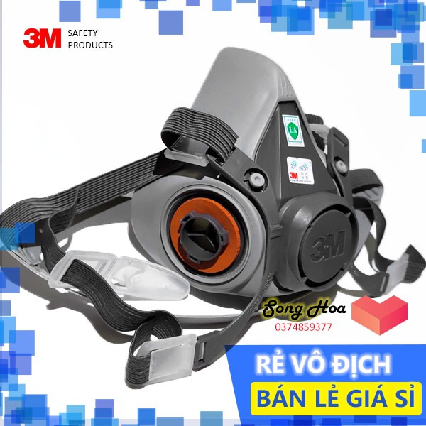 Mặt nạ phòng độc 3M 6200 [mua tối thiểu 20 sp]