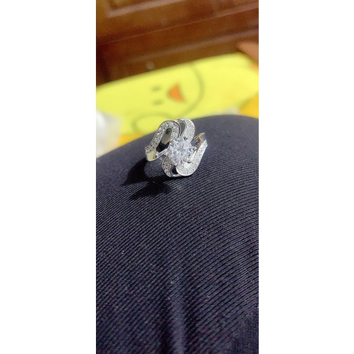 Nhẫn bạc chuẩn đẹp gắn đá cz