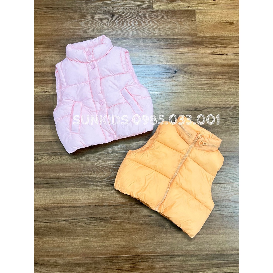 Áo gile phao bé gái xuất xịn hồng và cam