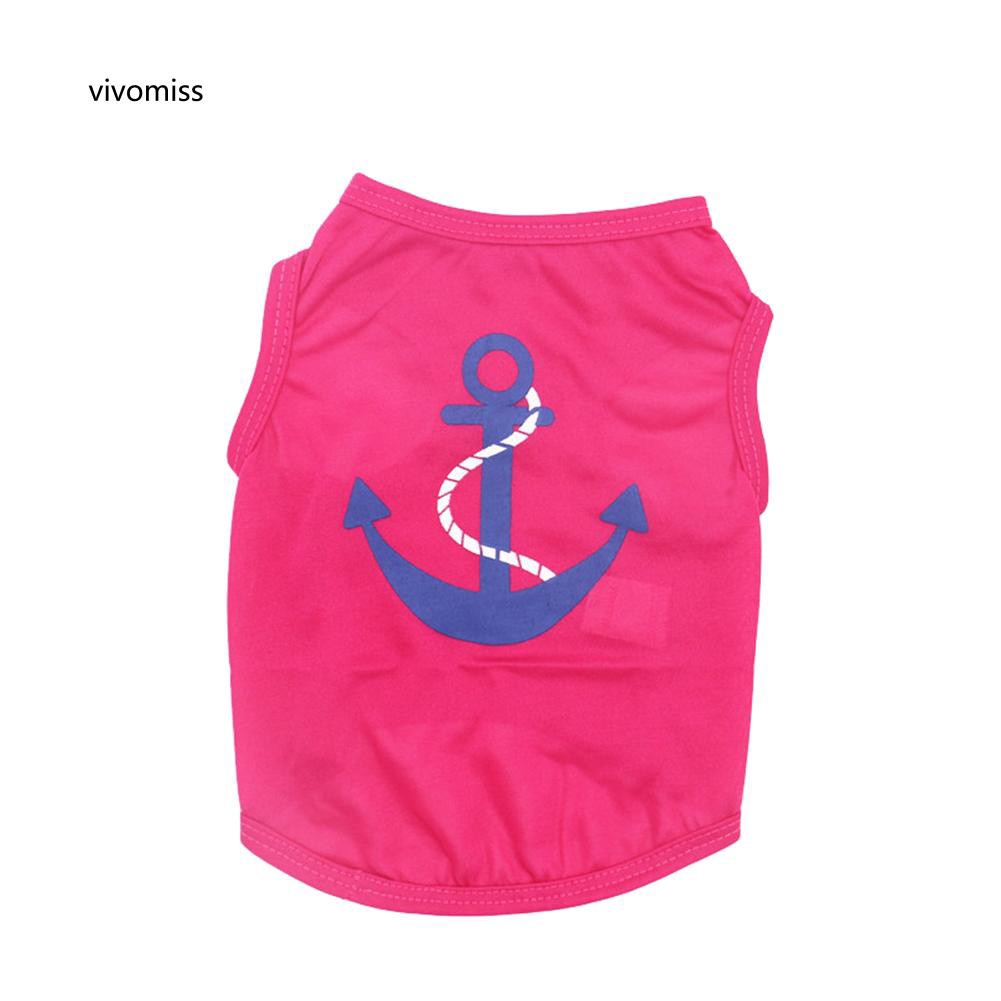 Áo thun in hình mỏ neo đáng yêu cho thú cưng