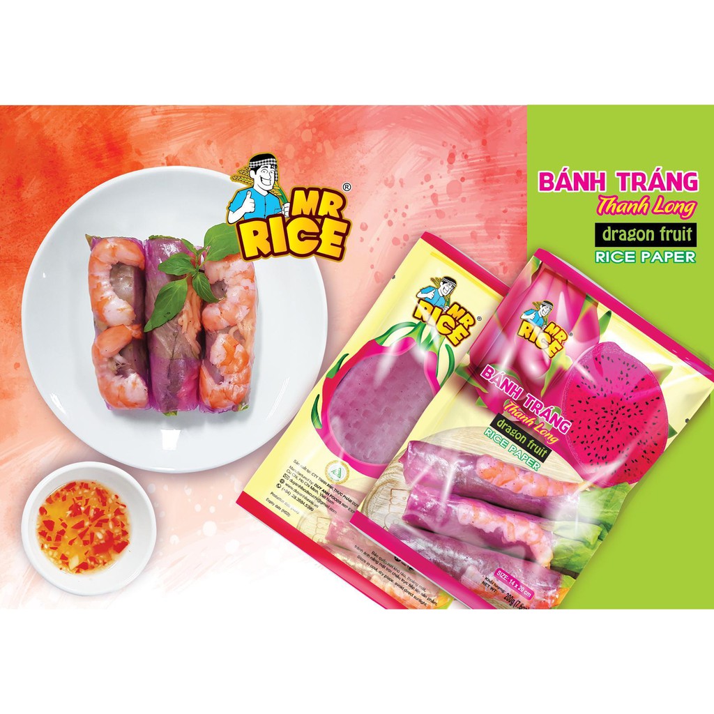 Combo Bún dưa hấu + Bánh tráng thanh long - Combo siêu ngon cho món Gỏi cuốn