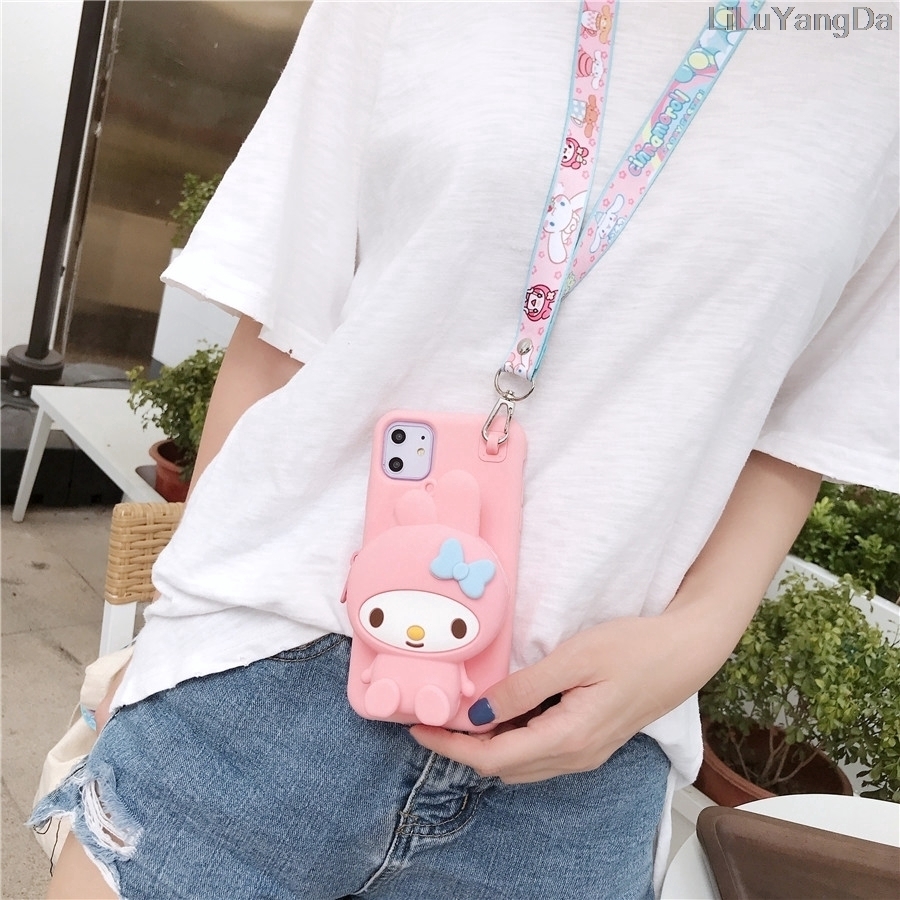 Ốp điện thoại dạng túi hình gấu nâu / Cinnamoroll Melody cho OPPO A1K F9 F9 Pro F7 F5 F5 Youth Reno 2 A83 A71 F3 Plus F3 Lite
