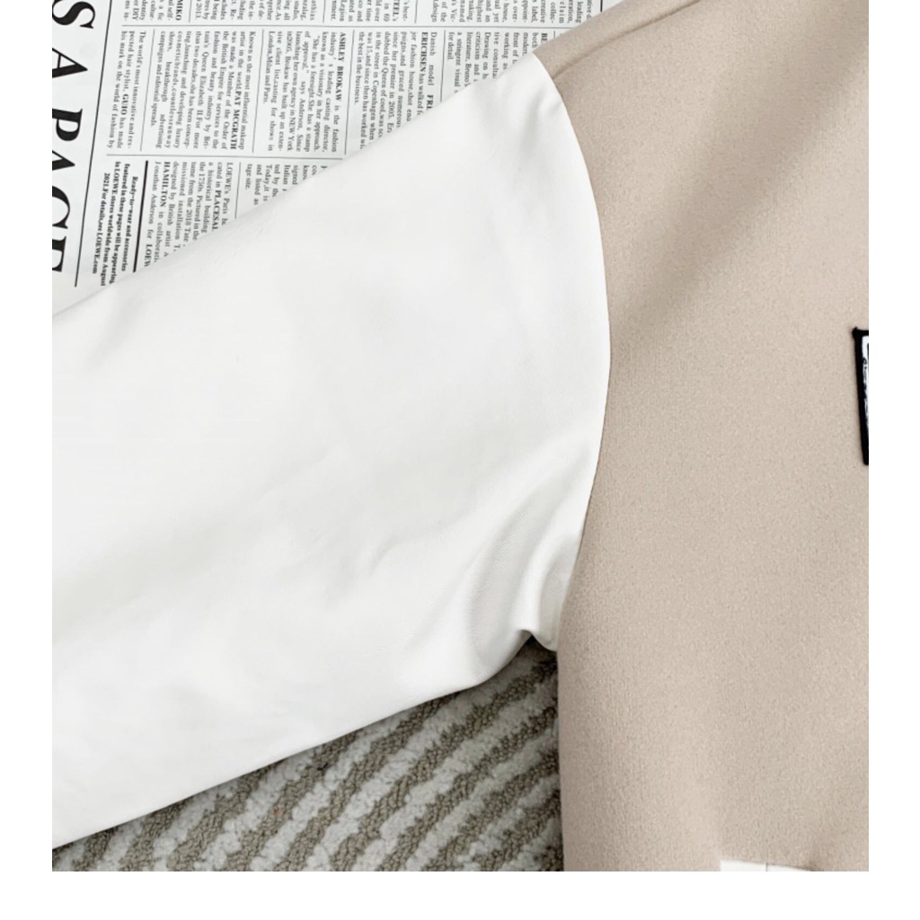 Áo Khoác Bomber Varsity Jacket Bóng Chày Thêu Chữ 𝐑 Chất Da Lộn Lót Dù Form Rộng Basic Nam Nữ Unisex Couple Ulzzang