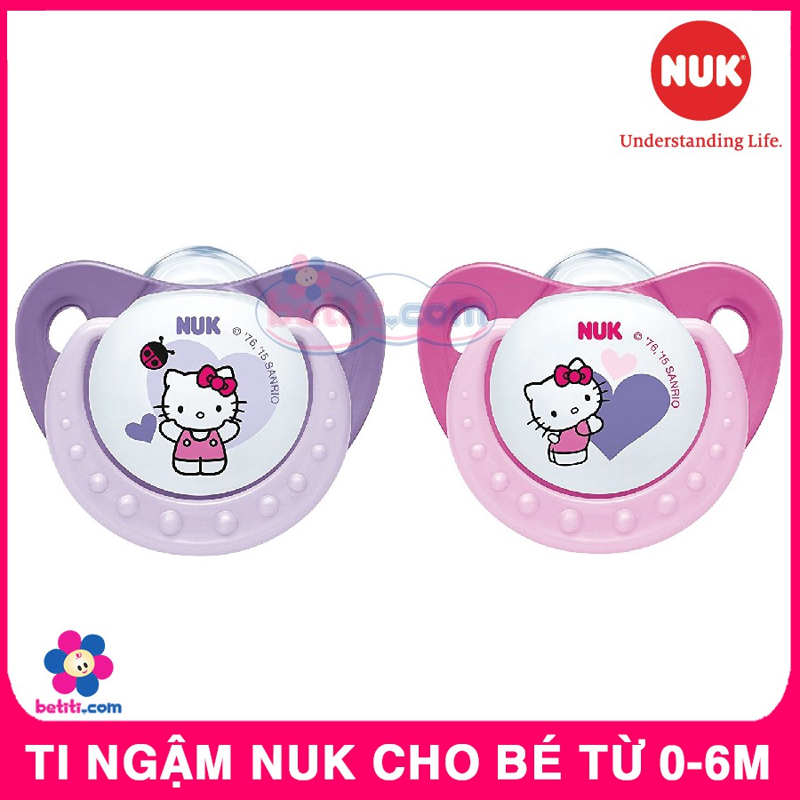 [Mã FMCG8 giảm 8% đơn 500K] Ty Ngậm Silicon NUK Cho Bé (0-6 tháng) KHÔNG Nắp Đậy - Tách Set Bán Lẻ 1 Chiếc