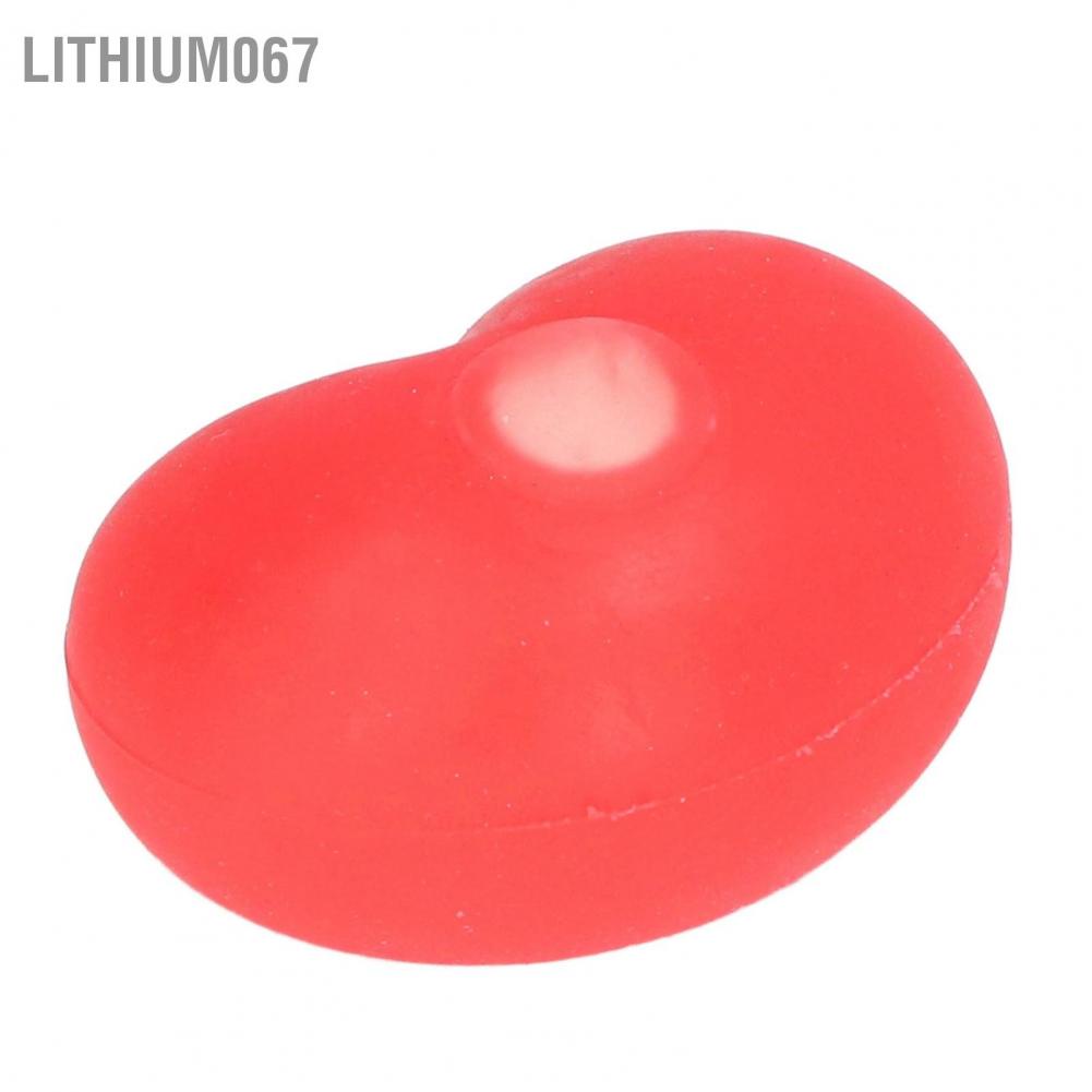 Lithium067 12 cái Đồ chơi căng thẳng trái tim Đàn hồi mềm cao su mô phỏng hình màu đỏ Hình giải nén bóng trẻ em Người lớn