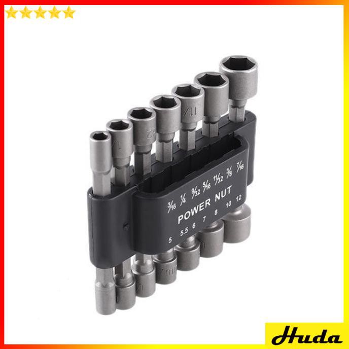 Bộ 14 đầu khẩu tuýp vặn ốc lục giác gắn máy khoan - Bộ 14 đầu vít bắn tôn hệ inch và hệ mét  -  đồ làm mộc