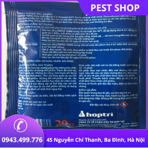 Thuốc đặc trị  Ruồi TOPFLY 10WG  gói 20 gr