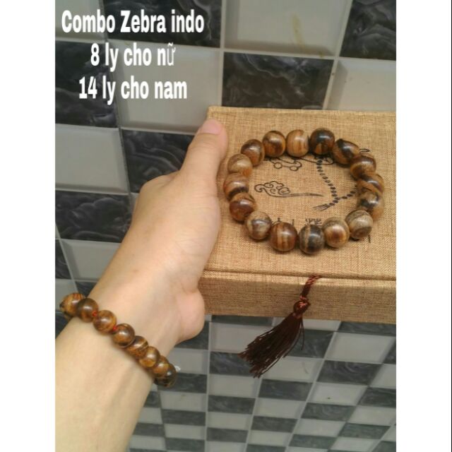 VÒNG TAY CẶP ĐÔI TRẦM ZEBRA INDONESIA
