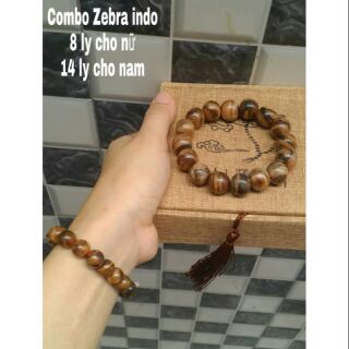 Vòng tay cặp đôi trầm zebra indonesia