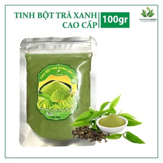 tinh bột trà xanh cao cấp giúp sáng da 100gr đắp mặt hết mụn