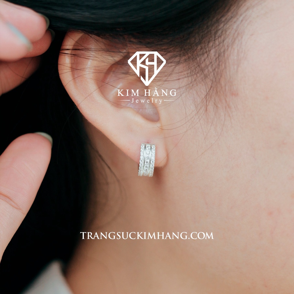 Khuyên Tai BẠC 3 Tầng Thiết Kế Mới
