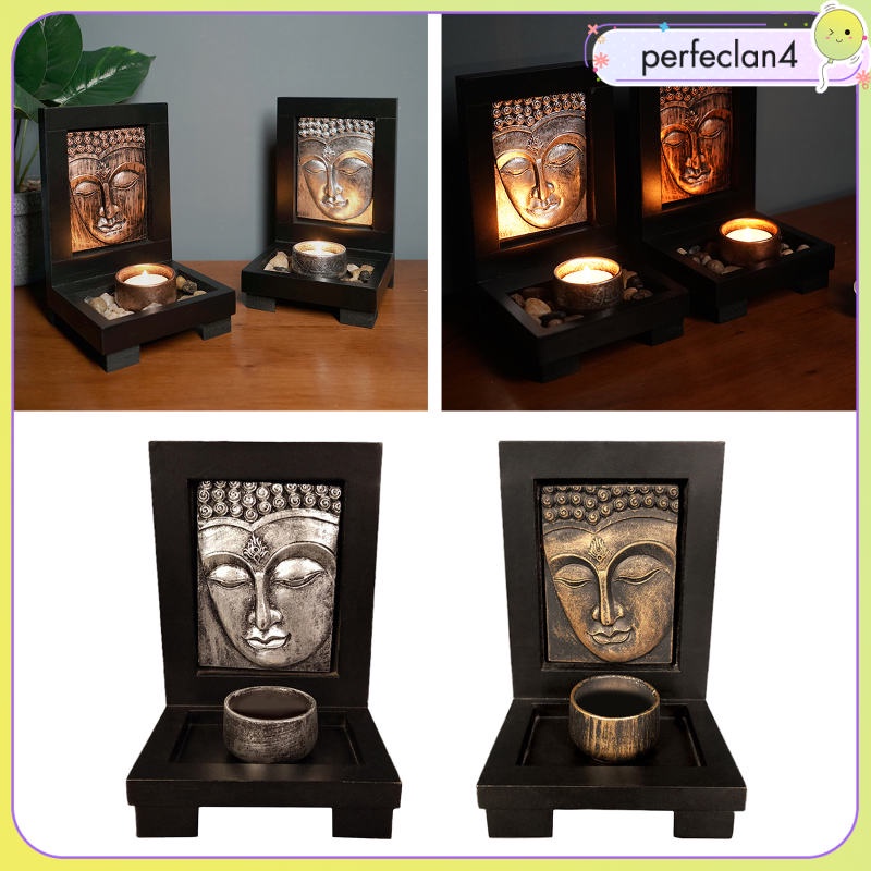 1 Giá Đỡ Nến Hình Mặt Phật Zen Cho Cửa Hàng Chân nến có trang trí hình phật