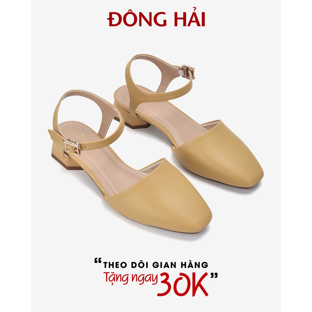 "TẶNG NGAY 30K khi theo dõi gian hàng trong T6 "Sandal đế bằng 3cm bít mũi Đông Hải - S81H5