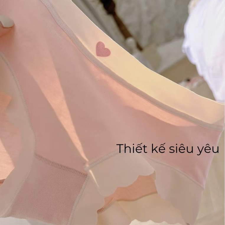Quần lót nữ cotton modal họa tiết tim  BRABOX QC70