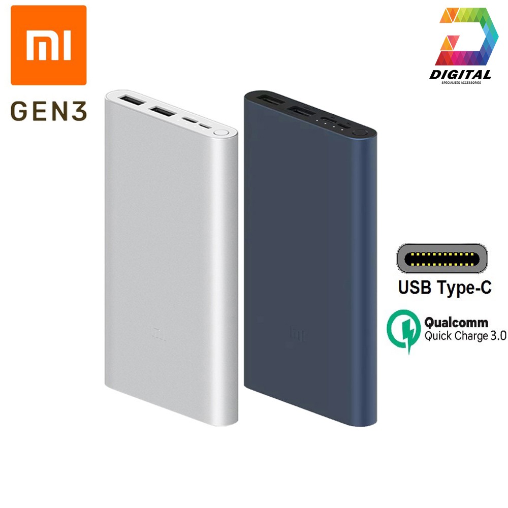 [Mã 267ELSALE hoàn 7% đơn 300K] Sạc Dự Phòng Xiaomi 10000mAh Gen 3 New 2020 Sạc Nhanh QC 3.0