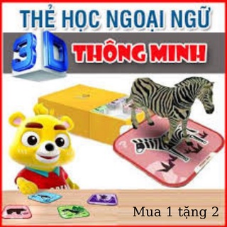 Bộ thẻ 4D ,Flashcards vườn thú ảo Neobear Pocket Zoo giúp bé thông minh và phát triển tư duy