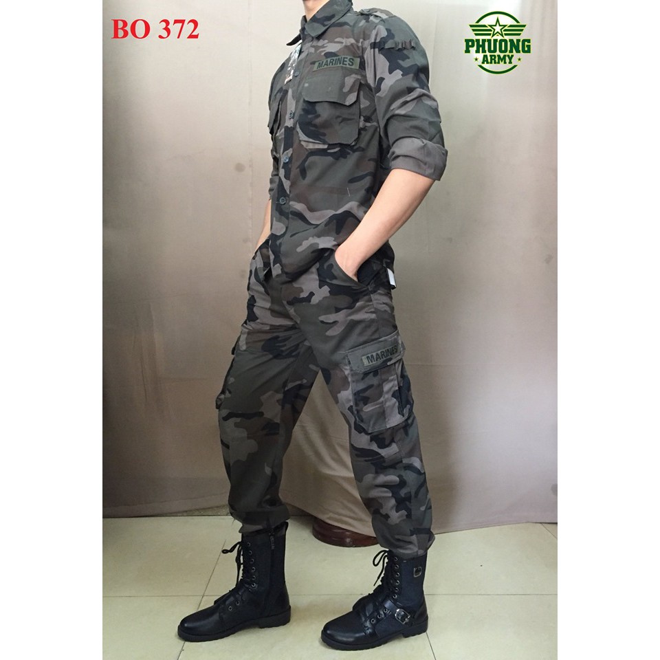 QUẦN ÁO LÍNH RẰN RI NÂU MÃ 372 | BigBuy360 - bigbuy360.vn