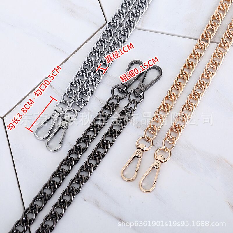 Dây Xích Túi Xách Chuỗi Dẹp 10mm Có Móc Càng Cua - LoanTay