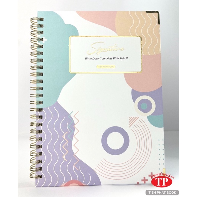 Sổ lò xo cao cấp phong cách simple A5 140 trang  Signature TienphatBook