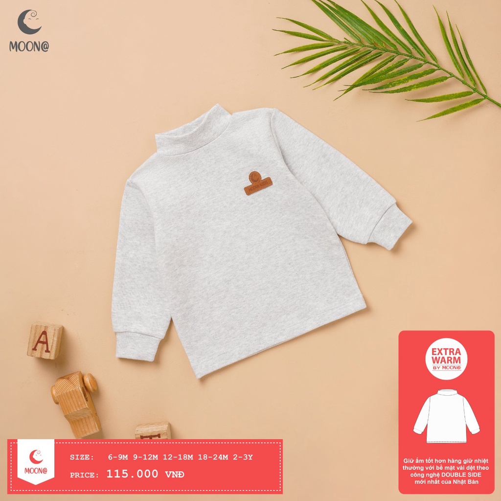 Áo cổ 3p chất nỉ Moon cho bé trai bé gái