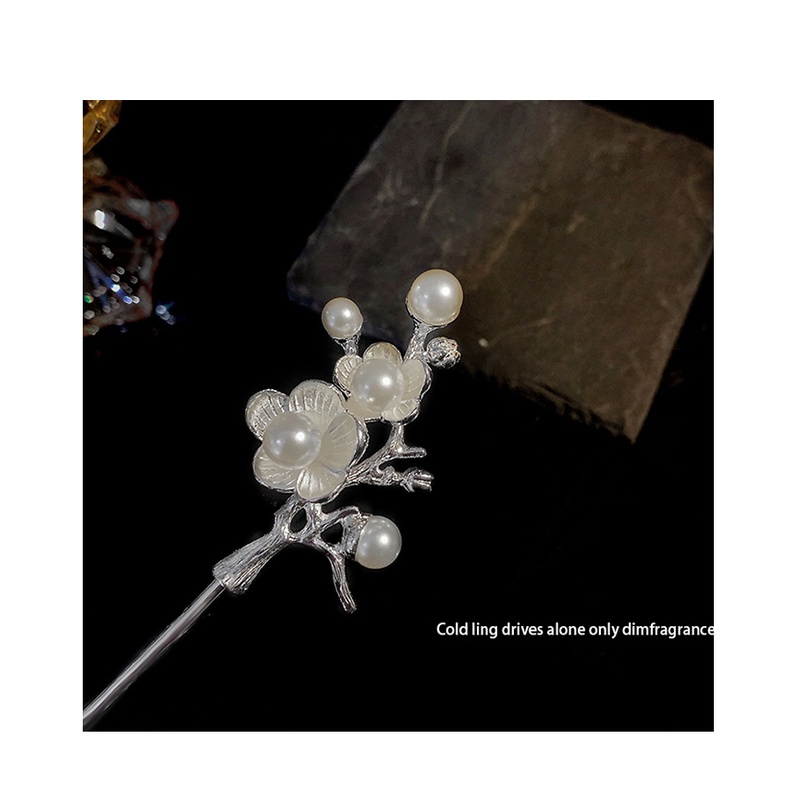 Kẹp Tóc Hình Hoa Đính Ngọc Trai Phong Cách Hanfu Cổ Điển