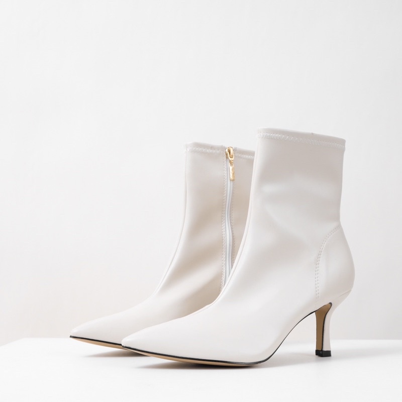 [JOIEHOME] Boots da trơn mũi nhọn gót nhọn