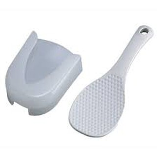 Muôi xới cơm Inomata kèm giá đựng sản xuất tại Nhật Bản