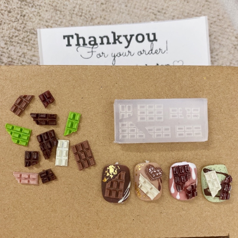 Khuôn resin UV bánh mini làm nails
