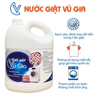 Nước giặt Siêu sạch Vũ Gia (4L) - Công nghệ nano bạc kháng khuẩn, chống mùi | Cảm ơn bạn đã ủng hộ hàng Việt Nam