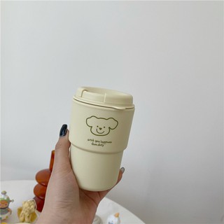 Cốc take away hình cún xanh lá cây