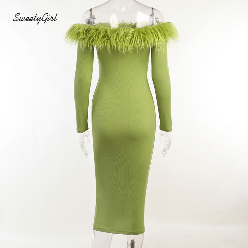 Đầm Maxi Tay Dài Hở Vai Màu Trơn Thời Trang 2022 Dành Cho Nữ