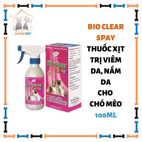 BIO - CLEAR SPRAY - Thuốc xịt trị viêm da, nấm da - 100ml