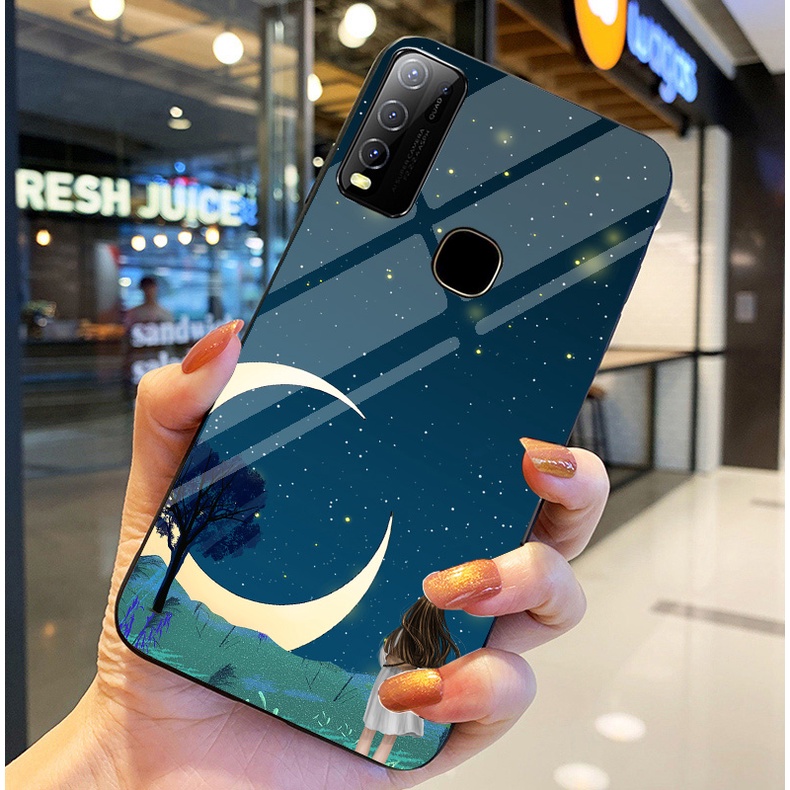 Ốp Lưng VIVO Y30,Y30I,Y50 Ốp kính bóng cao cấp Phi Hành Gia