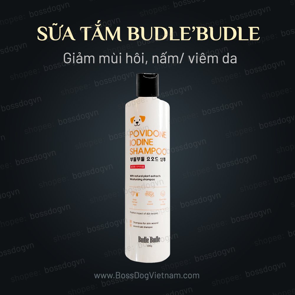 Dầu tắm thảo dược cho cún Budle - Giảm ve rận, Giảm nấm ngứa