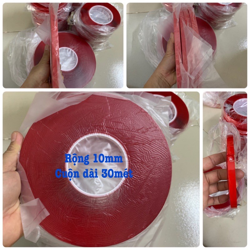 Keo 2 Mặt Trong Suốt 10mm x 30 mét